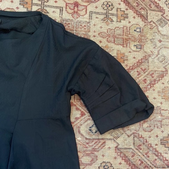 Cotélac | short sleeve black shift dress size 2 with pockets - Picture 4 of 8